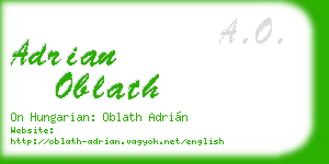 adrian oblath business card